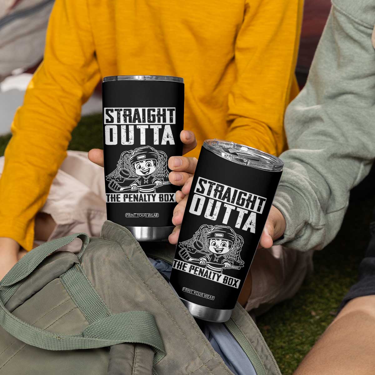 Straight Outta The Penalty Box Tumbler Cup Funny Hockey Gift For Boys TS12 Print Your Wear