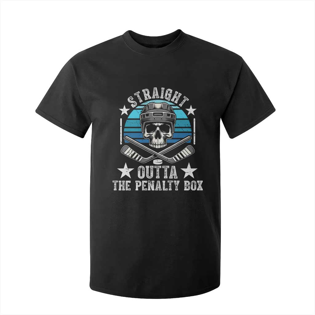 Straight Outta The Penalty Box Hockey T Shirt For Kid Funny Skull Player Gift TS12 Black Print Your Wear