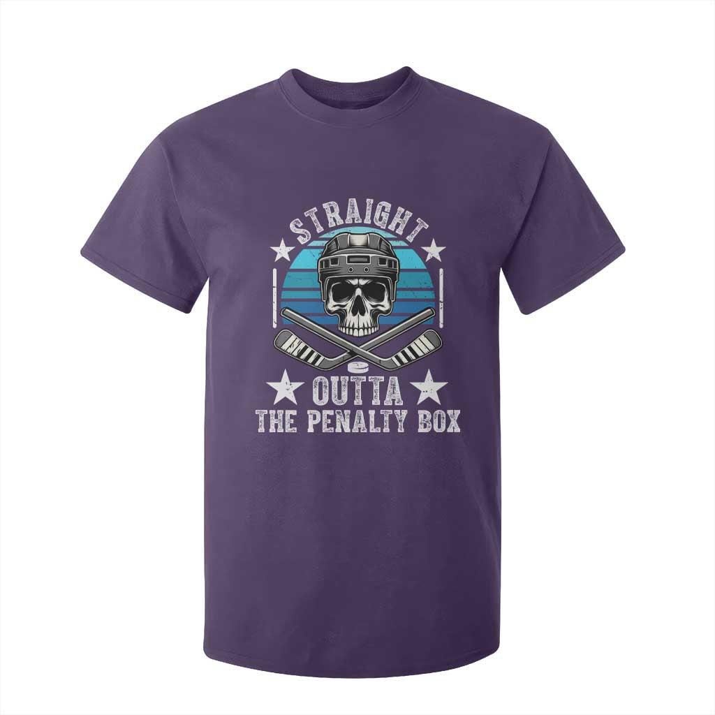Straight Outta The Penalty Box Hockey T Shirt For Kid Funny Skull Player Gift TS12 Purple Print Your Wear