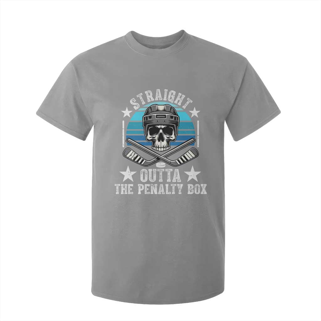 Straight Outta The Penalty Box Hockey T Shirt For Kid Funny Skull Player Gift TS12 Sport Gray Print Your Wear