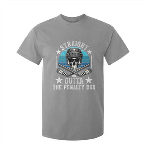 Straight Outta The Penalty Box Hockey T Shirt For Kid Funny Skull Player Gift TS12 Sport Gray Print Your Wear