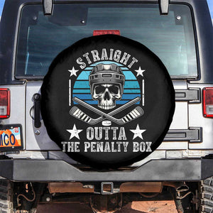 Straight Outta The Penalty Box Hockey Spare Tire Cover Funny Skull Player Gift TS12 No hole Black Print Your Wear
