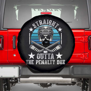 Straight Outta The Penalty Box Hockey Spare Tire Cover Funny Skull Player Gift TS12 Black Print Your Wear