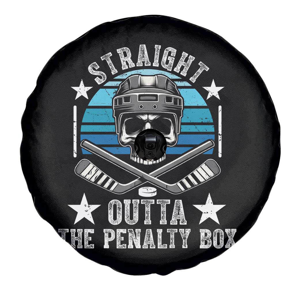 Straight Outta The Penalty Box Hockey Spare Tire Cover Funny Skull Player Gift TS12 Print Your Wear