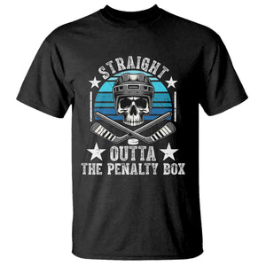 Straight Outta The Penalty Box Hockey T Shirt Funny Skull Player Gift TS12 Black Print Your Wear