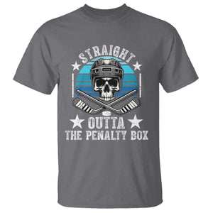 Straight Outta The Penalty Box Hockey T Shirt Funny Skull Player Gift TS12 Charcoal Print Your Wear