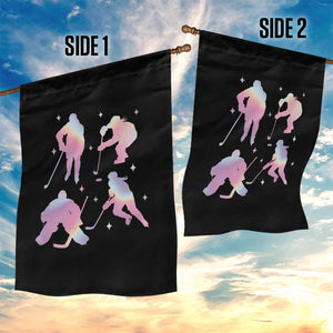 Iridescent Effect Hockey Players Retro Sport Lover Gift Garden Flag TS12 Print Your Wear
