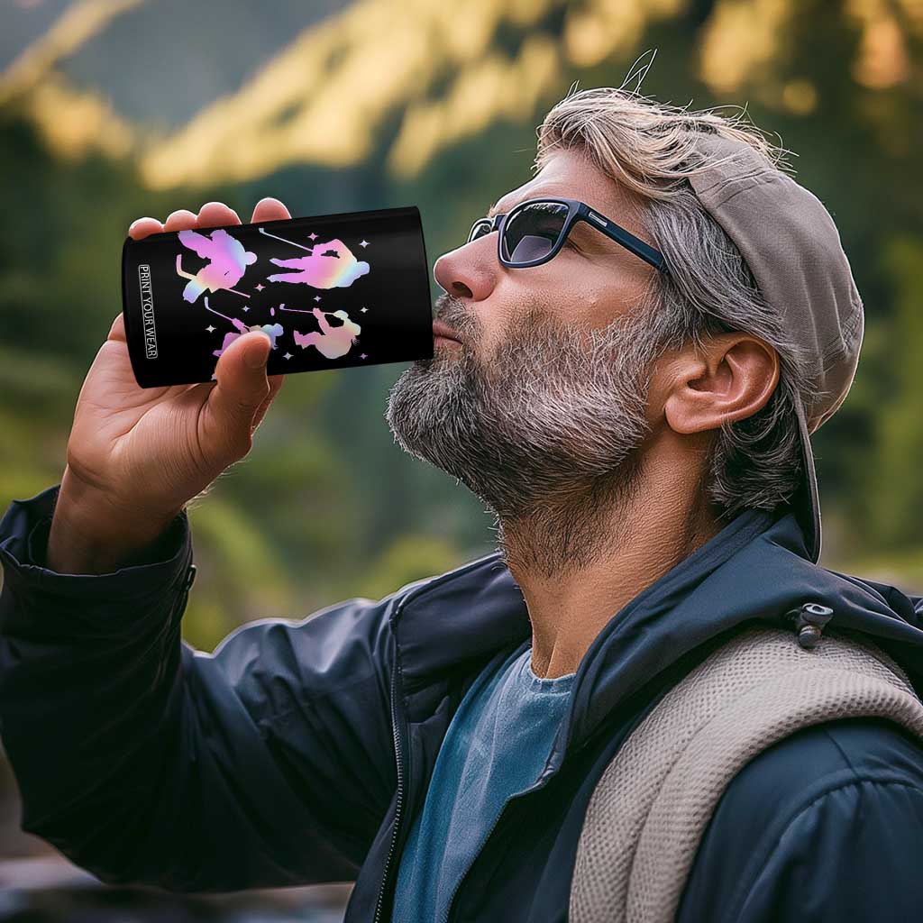 Iridescent Effect Hockey Players Retro Sport Lover Gift 4 in 1 Can Cooler Tumbler TS12 Print Your Wear