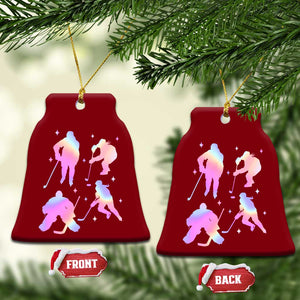 Iridescent Effect Hockey Players Retro Sport Lover Gift Ceramic Ornament TS12 Print Your Wear