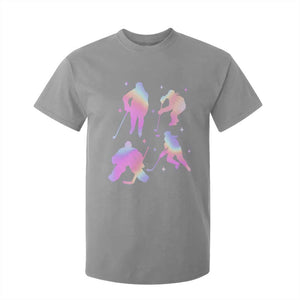 Iridescent Effect Hockey Players Retro Sport Lover Gift T Shirt For Kid TS12 Sport Gray Print Your Wear