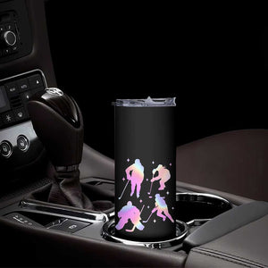Iridescent Effect Hockey Players Retro Sport Lover Gift Skinny Tumbler TS12 Print Your Wear