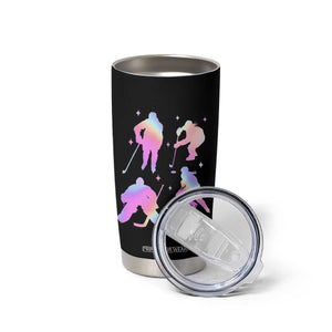 Iridescent Effect Hockey Players Retro Sport Lover Gift Tumbler Cup TS12 Print Your Wear