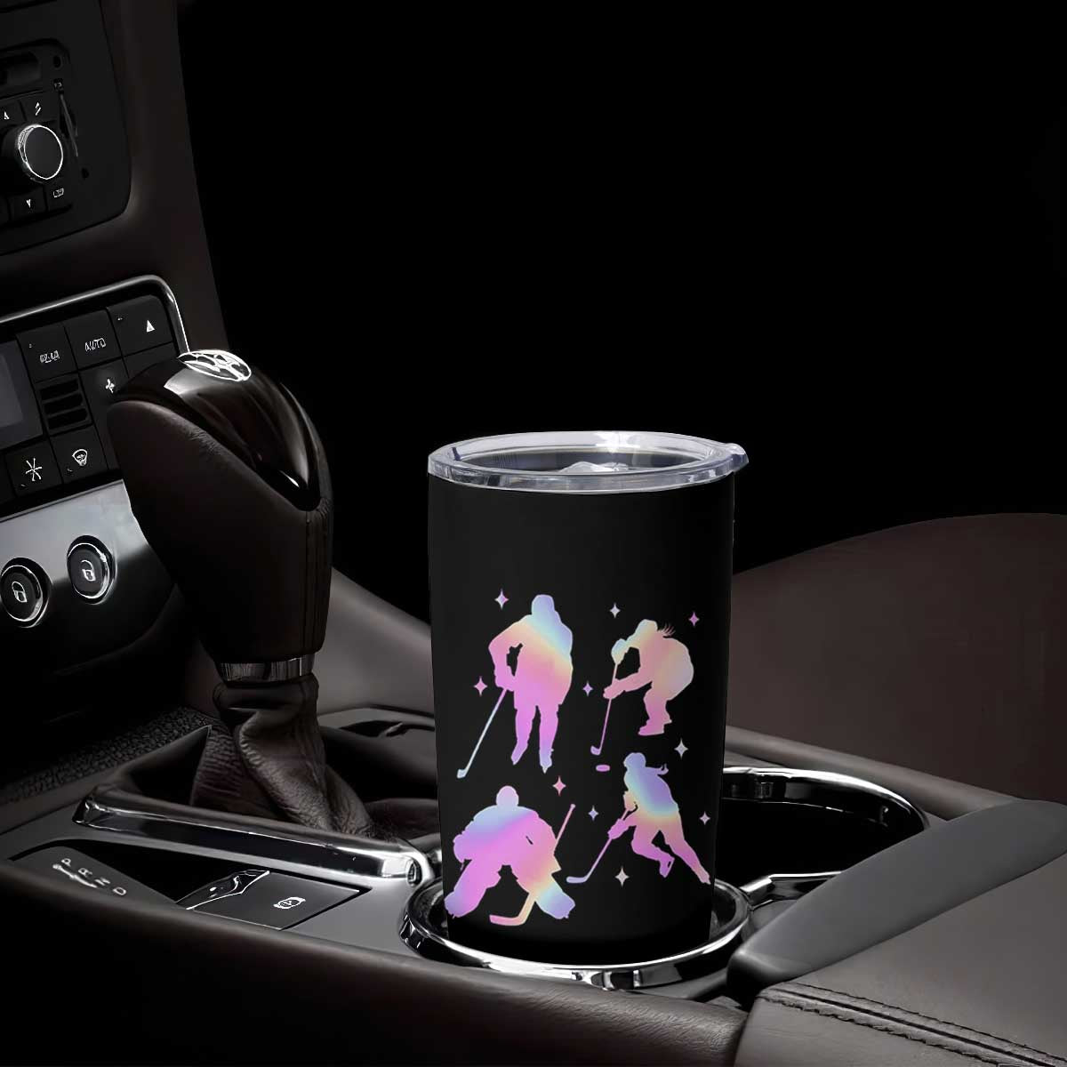 Iridescent Effect Hockey Players Retro Sport Lover Gift Tumbler Cup TS12 Print Your Wear