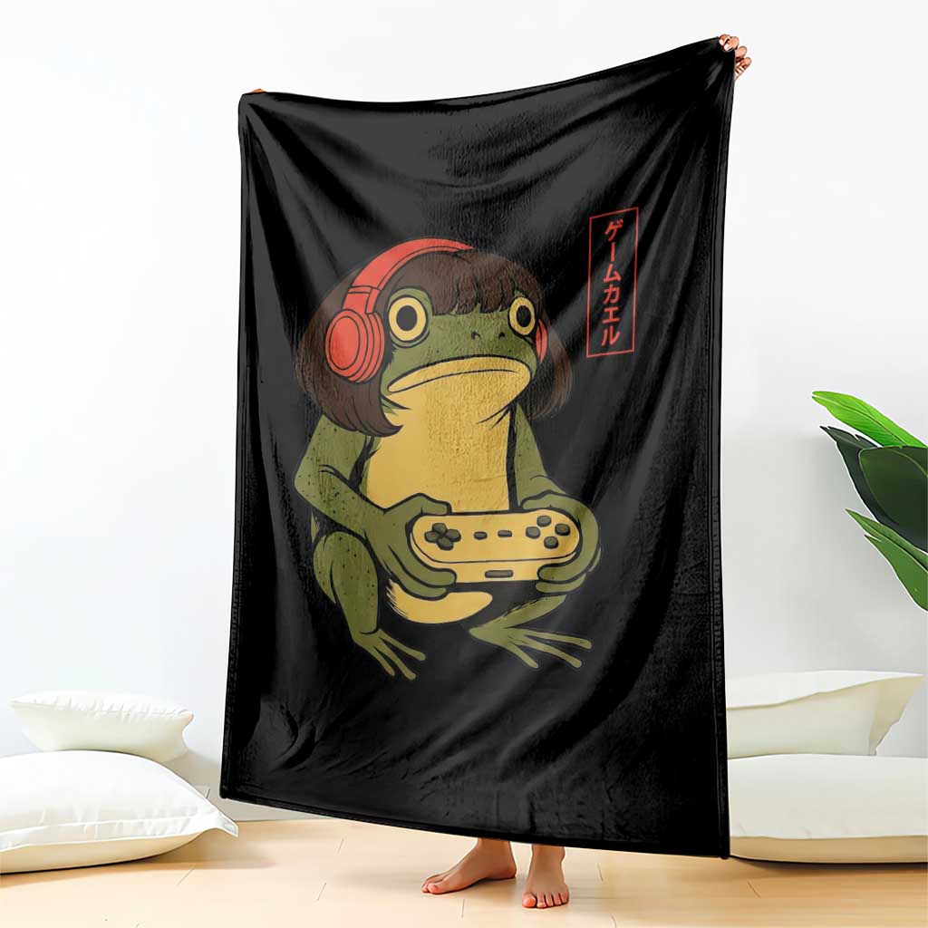 Funny Frog Bob Haircut Gamer Meme Throw Blanket Game Lover TS12 Print Your Wear