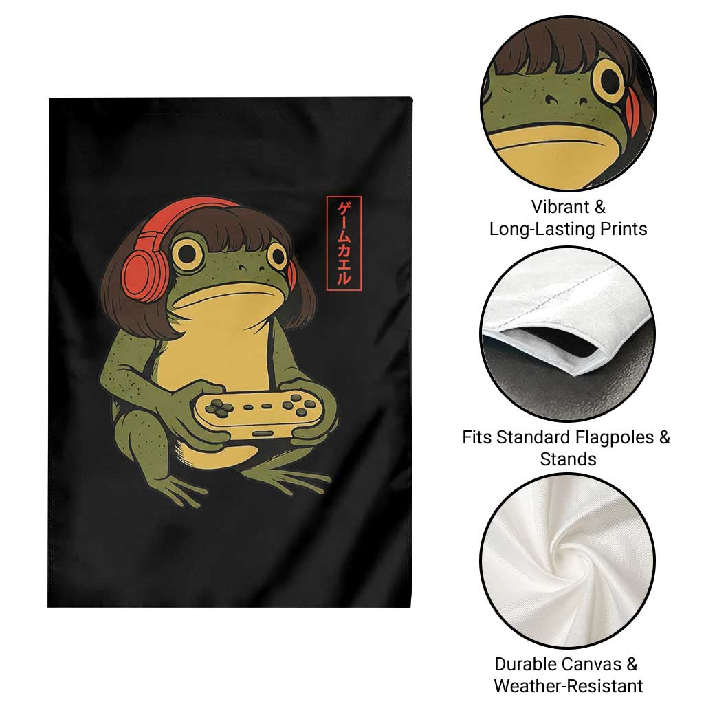 Funny Frog Bob Haircut Gamer Meme Garden Flag Game Lover TS12 Print Your Wear