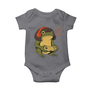 Funny Frog Bob Haircut Gamer Meme Baby Onesie Game Lover TS12 Charcoal Print Your Wear