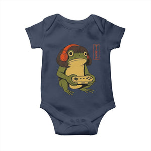 Funny Frog Bob Haircut Gamer Meme Baby Onesie Game Lover TS12 Navy Print Your Wear