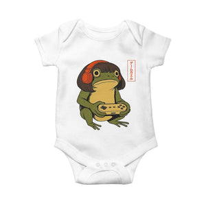 Funny Frog Bob Haircut Gamer Meme Baby Onesie Game Lover TS12 White Print Your Wear