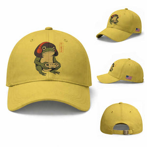 Funny Frog Bob Haircut Gamer Meme Baseball Cap Game Lover TS12 Baseball Cap Universal Fit Yellow Print Your Wear