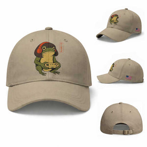 Funny Frog Bob Haircut Gamer Meme Baseball Cap Game Lover TS12 Baseball Cap Universal Fit Khaki Print Your Wear