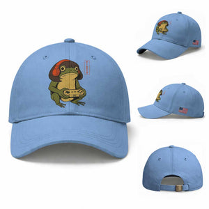 Funny Frog Bob Haircut Gamer Meme Baseball Cap Game Lover TS12 Baseball Cap Universal Fit Light Blue Print Your Wear