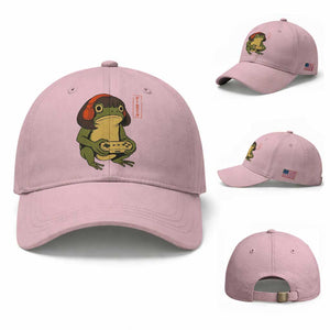 Funny Frog Bob Haircut Gamer Meme Baseball Cap Game Lover TS12 Baseball Cap Universal Fit Light Pink Print Your Wear