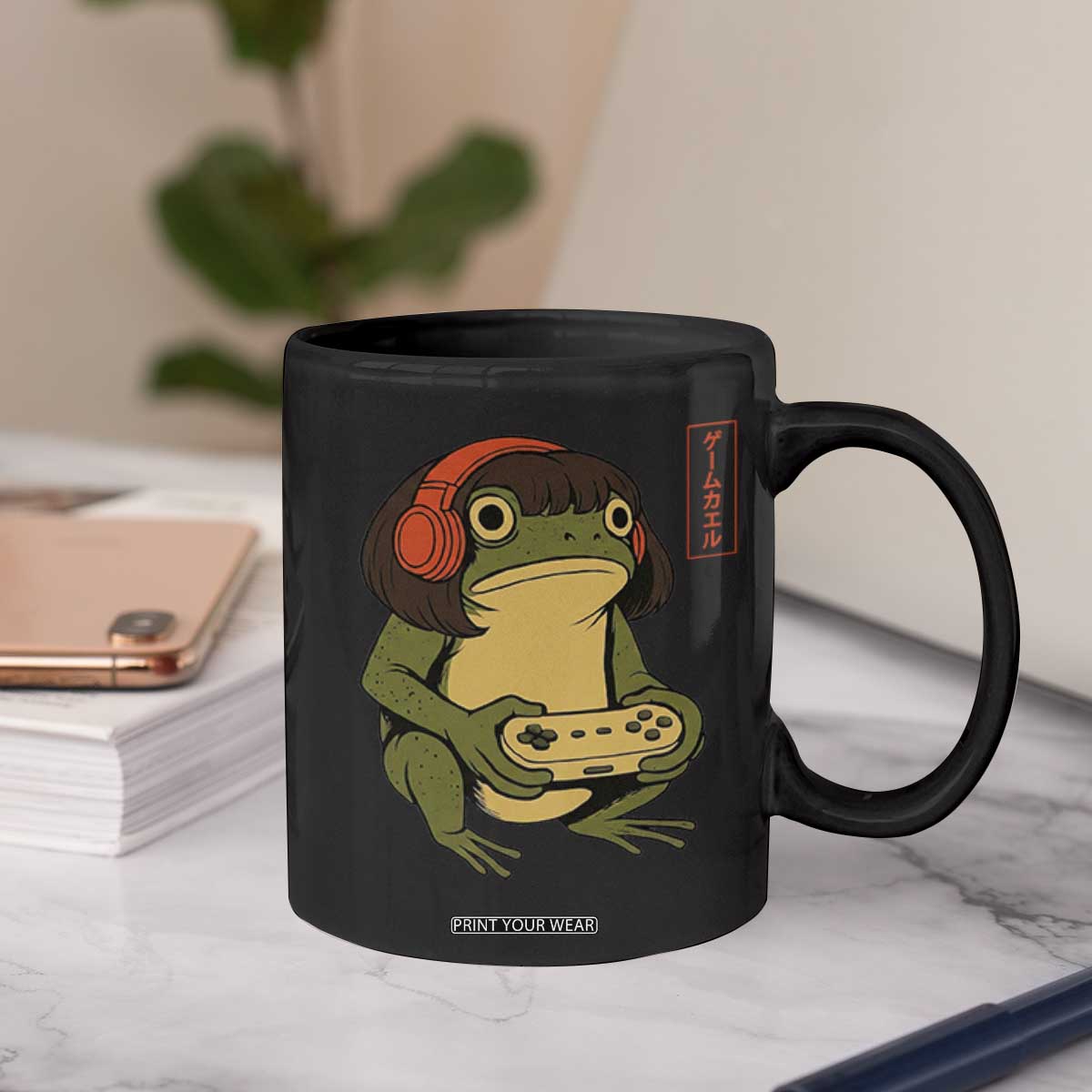 Funny Frog Bob Haircut Gamer Meme Coffee Mug Game Lover TS12 Print Your Wear