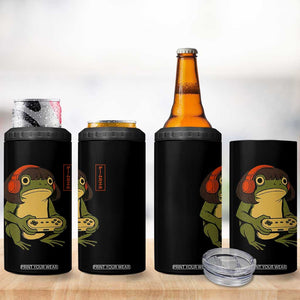 Funny Frog Bob Haircut Gamer Meme 4 in 1 Can Cooler Tumbler Game Lover TS12 Print Your Wear