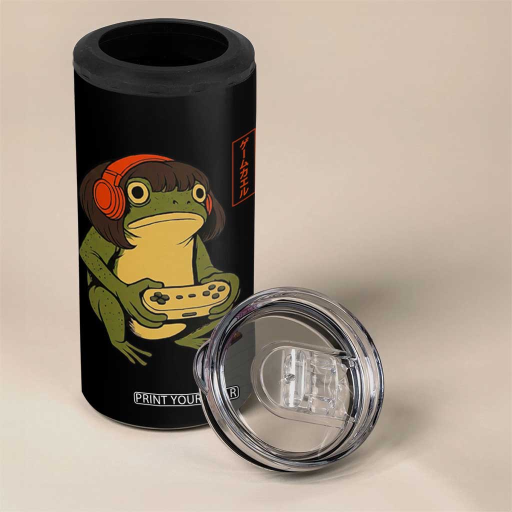 Funny Frog Bob Haircut Gamer Meme 4 in 1 Can Cooler Tumbler Game Lover TS12 Print Your Wear