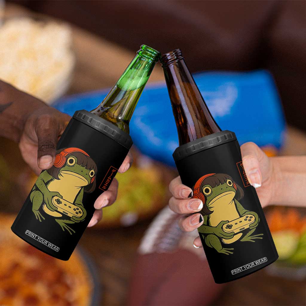 Funny Frog Bob Haircut Gamer Meme 4 in 1 Can Cooler Tumbler Game Lover TS12 Print Your Wear