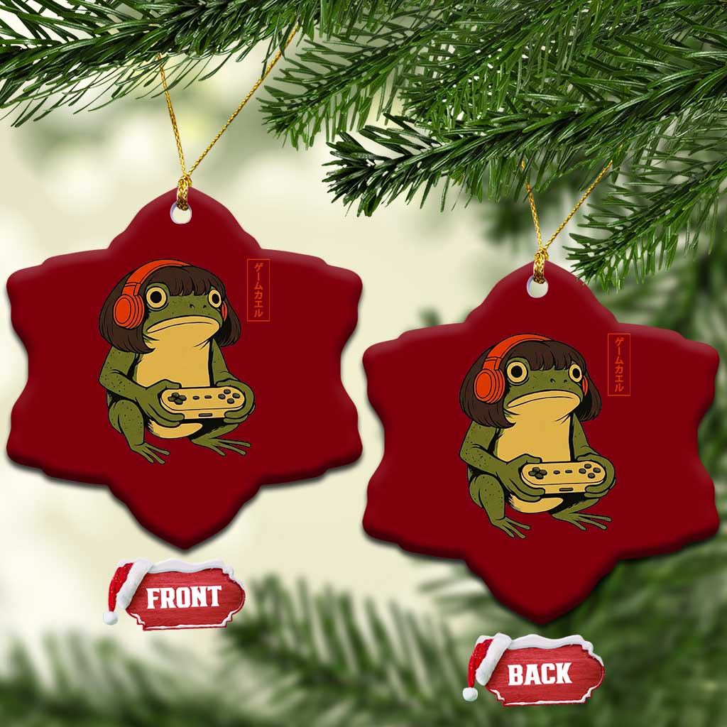 Funny Frog Bob Haircut Gamer Meme Ceramic Ornament Game Lover TS12 Print Your Wear