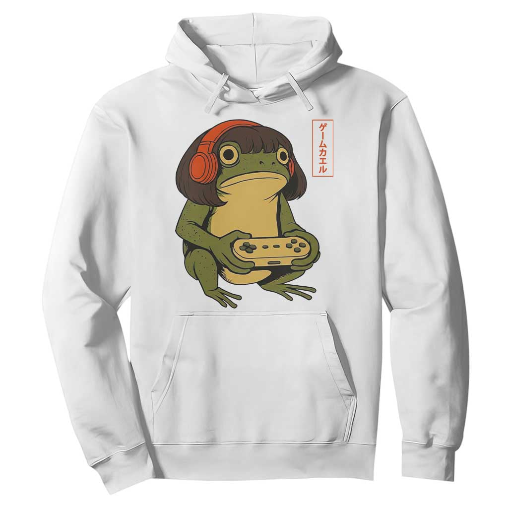 Funny Frog Bob Haircut Gamer Meme Hoodie Game Lover TS12 White Print Your Wear