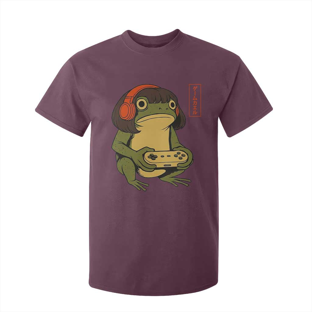 Funny Frog Bob Haircut Gamer Meme T Shirt For Kid Game Lover TS12 Maroon Print Your Wear