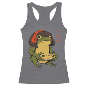Funny Frog Bob Haircut Gamer Meme Racerback Tank Top Game Lover TS12 Charcoal Print Your Wear
