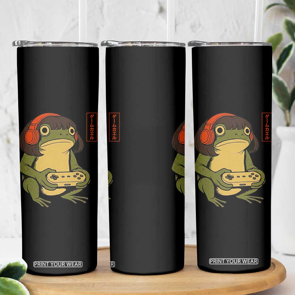 Funny Frog Bob Haircut Gamer Meme Skinny Tumbler Game Lover TS12 Print Your Wear