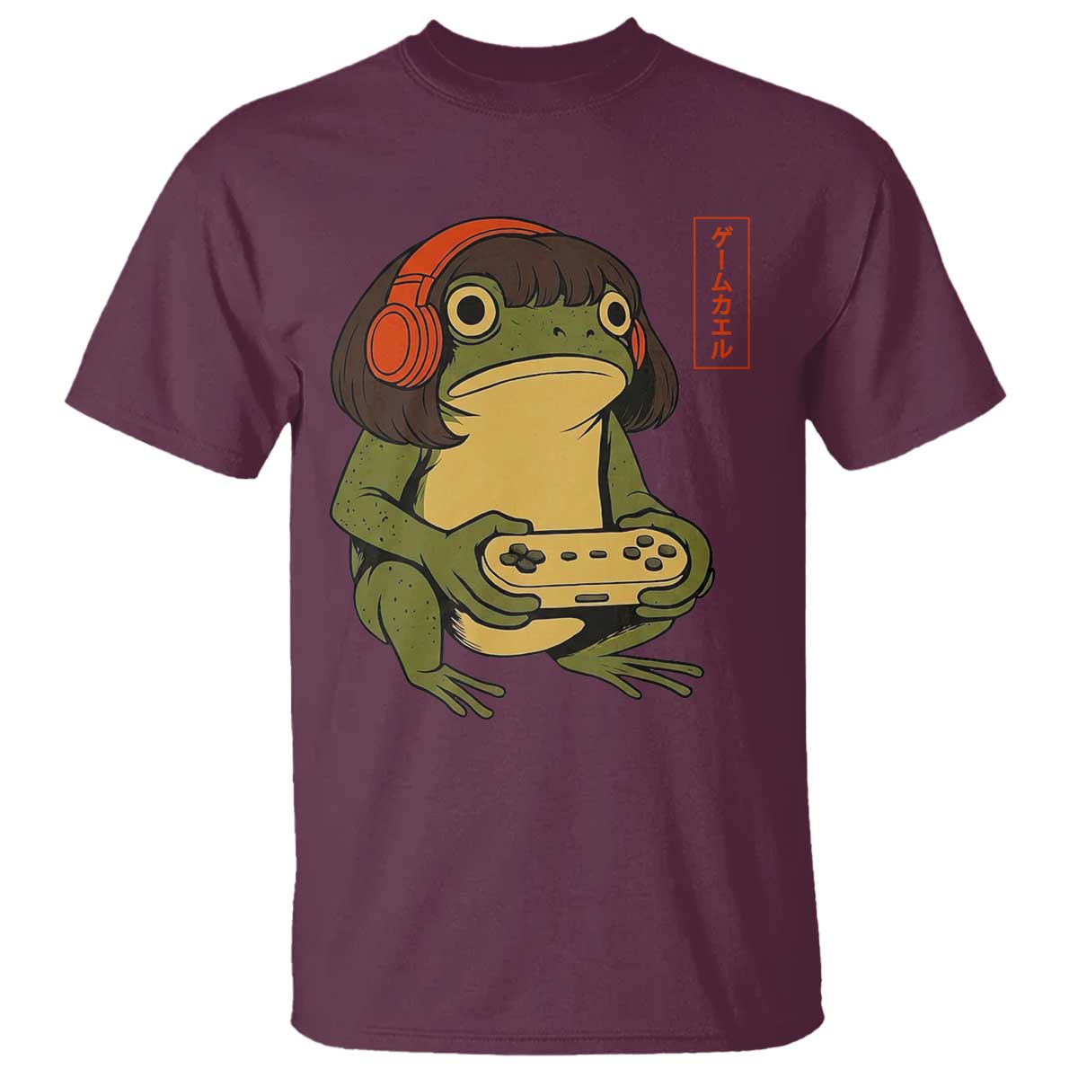 Funny Frog Bob Haircut Gamer Meme T Shirt Game Lover TS12 Maroon Print Your Wear