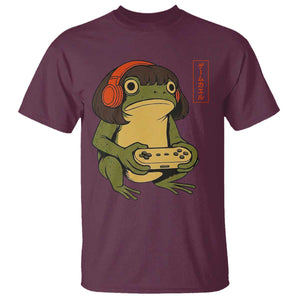 Funny Frog Bob Haircut Gamer Meme T Shirt Game Lover TS12 Maroon Print Your Wear