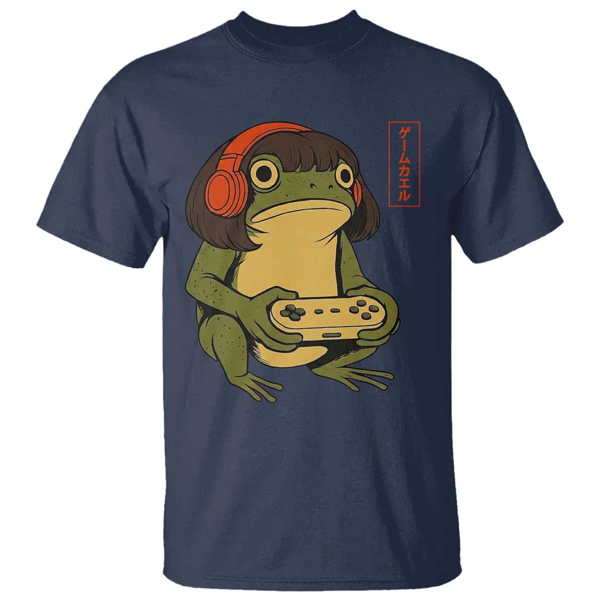Funny Frog Bob Haircut Gamer Meme T Shirt Game Lover TS12 Navy Print Your Wear