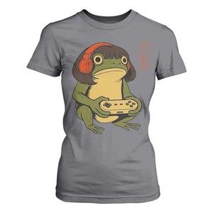 Funny Frog Bob Haircut Gamer Meme T Shirt For Women Game Lover TS12 Charcoal Print Your Wear
