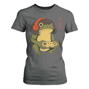 Funny Frog Bob Haircut Gamer Meme T Shirt For Women Game Lover TS12 Dark Heather Print Your Wear