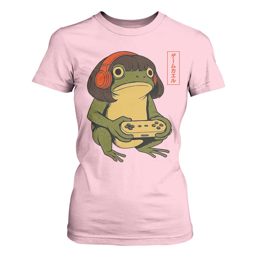 Funny Frog Bob Haircut Gamer Meme T Shirt For Women Game Lover TS12 Light Pink Print Your Wear