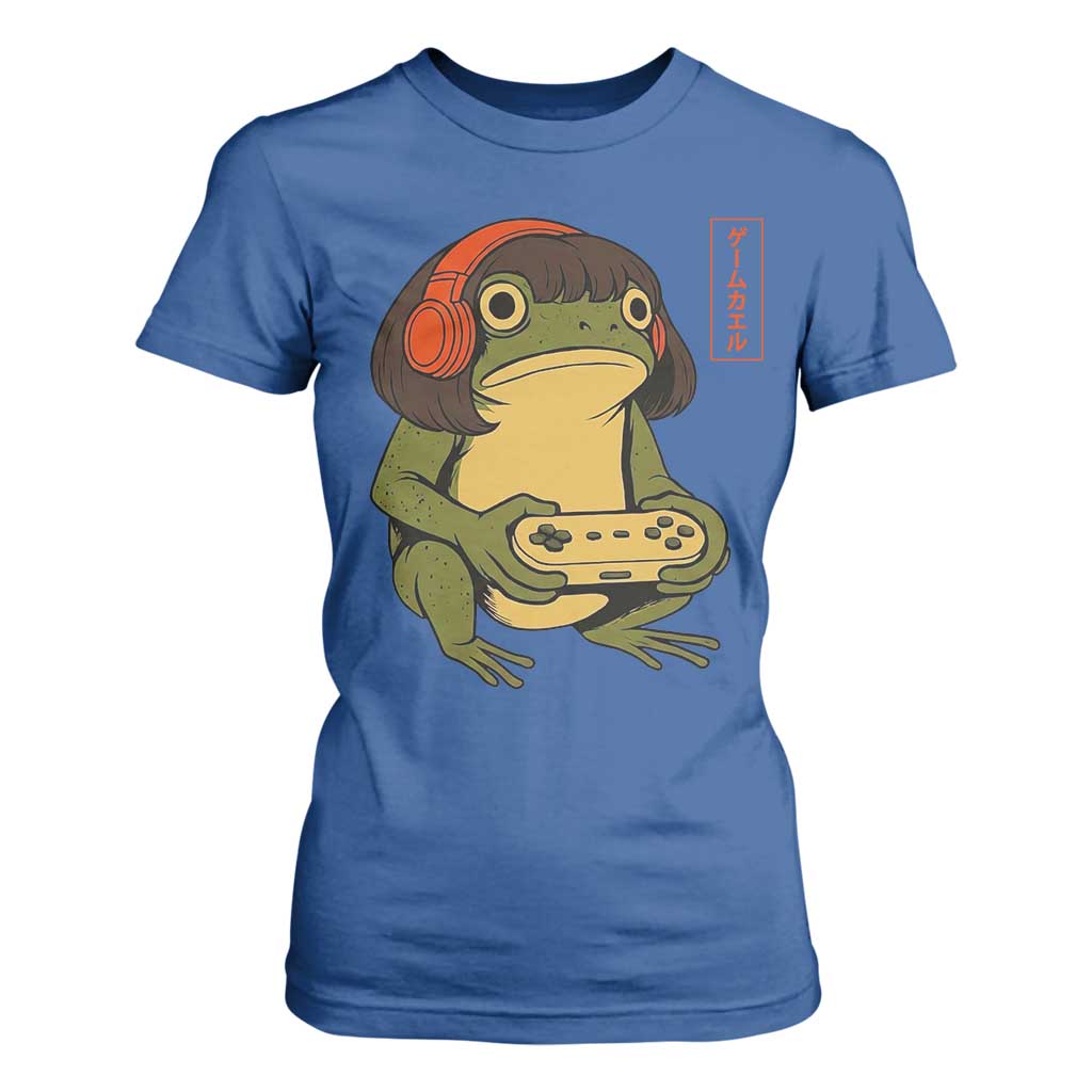 Funny Frog Bob Haircut Gamer Meme T Shirt For Women Game Lover TS12 Royal Blue Print Your Wear