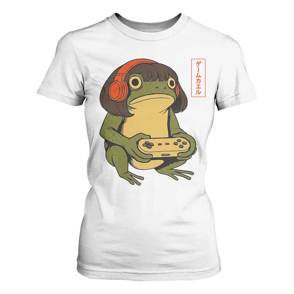 Funny Frog Bob Haircut Gamer Meme T Shirt For Women Game Lover TS12 White Print Your Wear