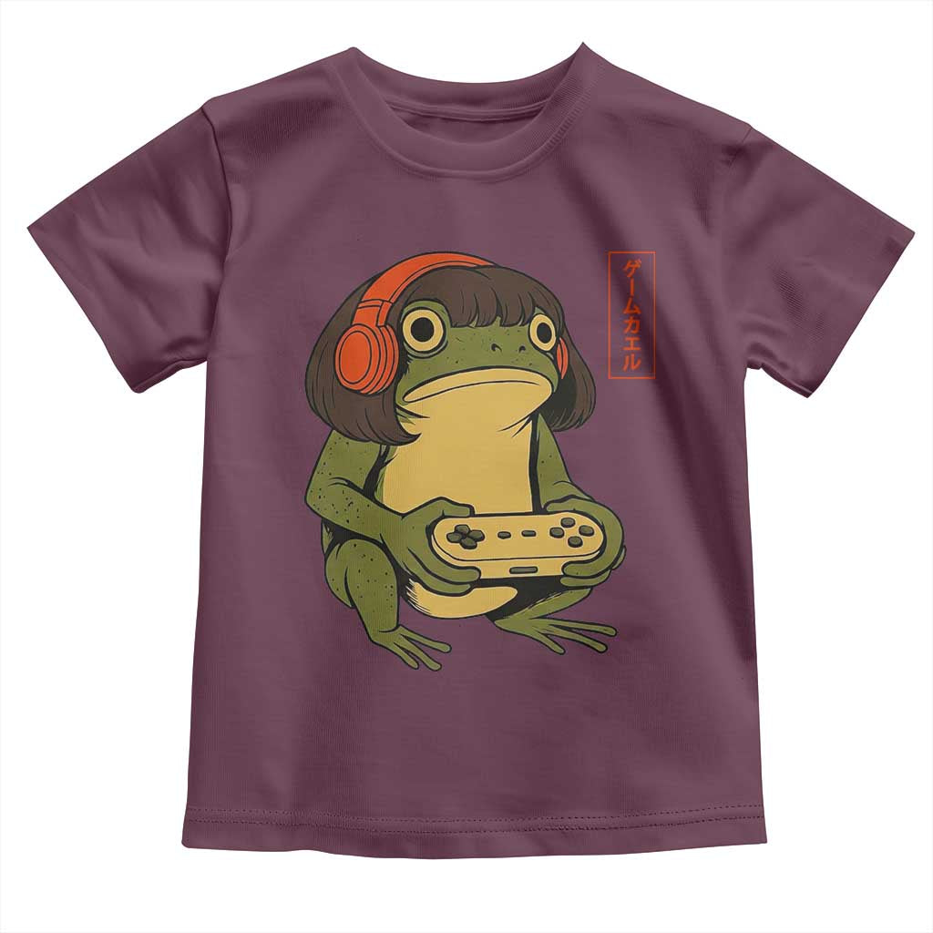 Funny Frog Bob Haircut Gamer Meme Toddler T Shirt Game Lover TS12 Maroon Print Your Wear