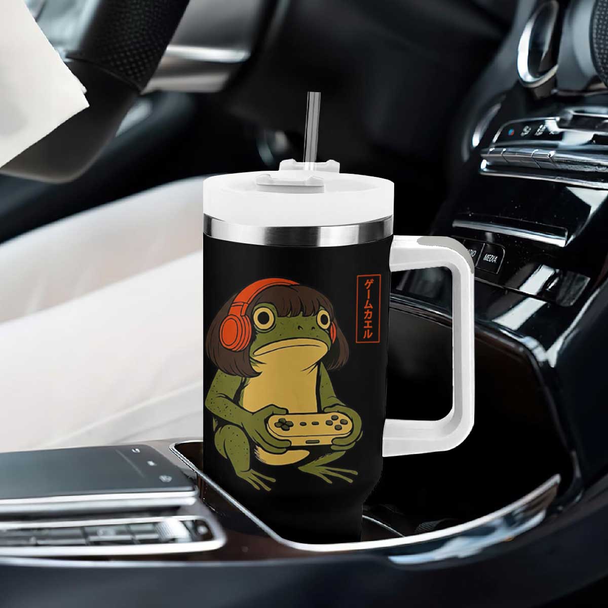 Funny Frog Bob Haircut Gamer Meme Tumbler With Handle Game Lover TS12 Print Your Wear