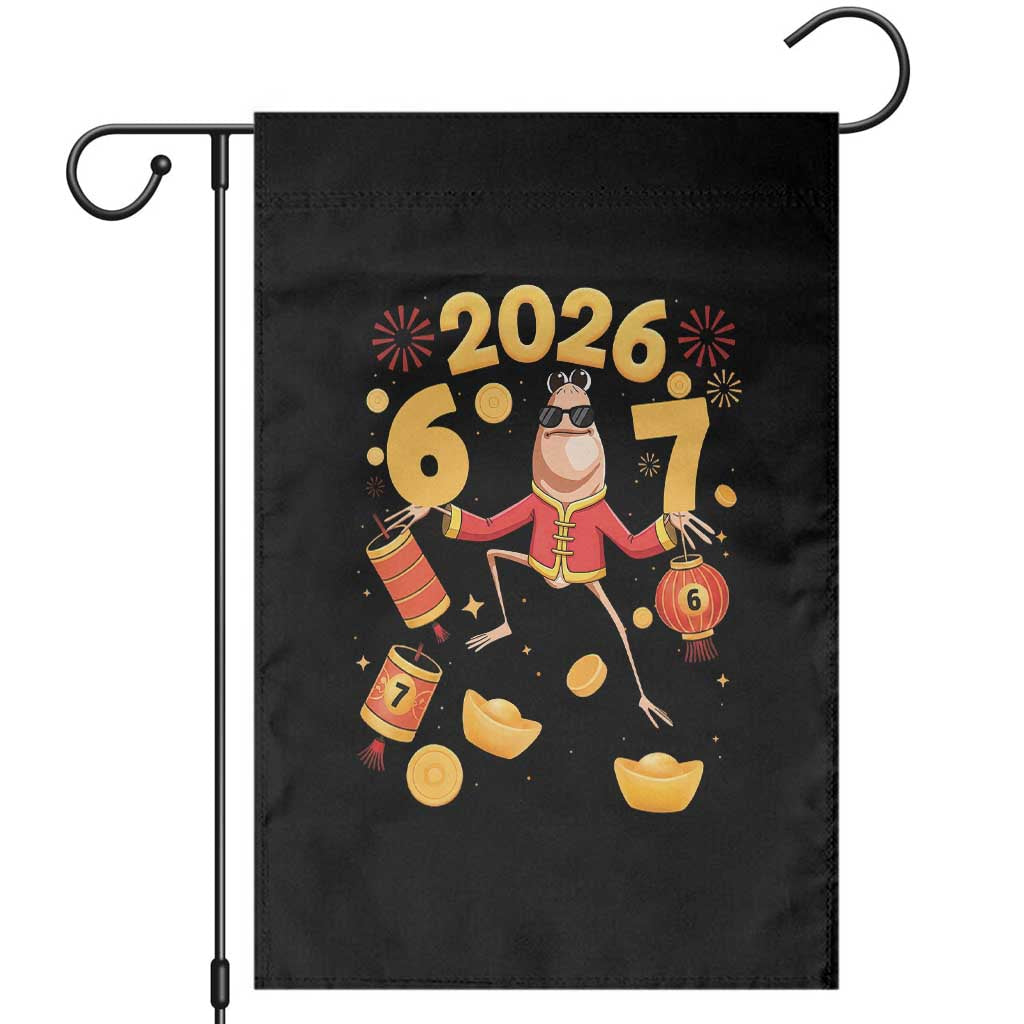 Funny Marcus The Worm Six Seven Meme Garden Flag Lunar New Year 2026 Gift TS12 Black Print Your Wear