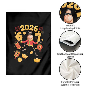 Funny Marcus The Worm Six Seven Meme Garden Flag Lunar New Year 2026 Gift TS12 Print Your Wear