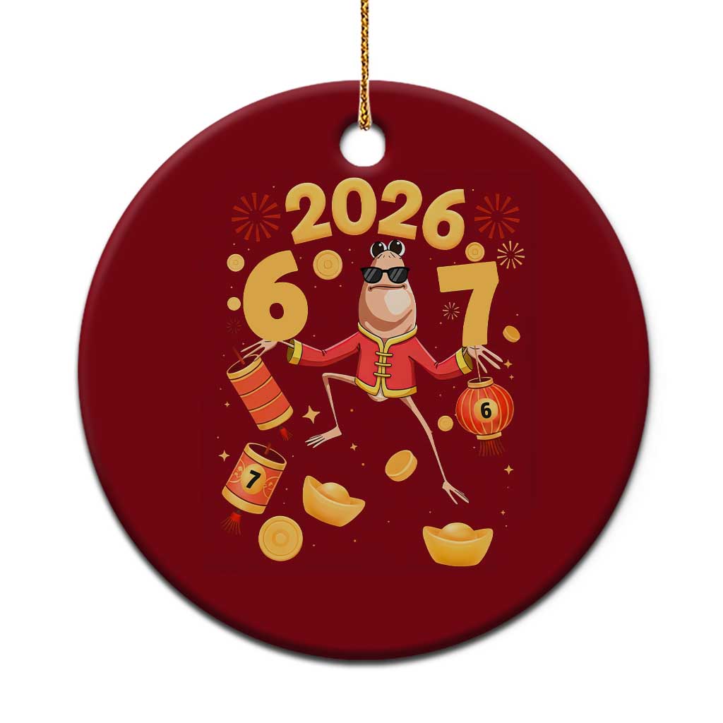 Funny Marcus The Worm Six Seven Meme Ceramic Ornament Lunar New Year 2026 Gift TS12 1pc Red Print Your Wear