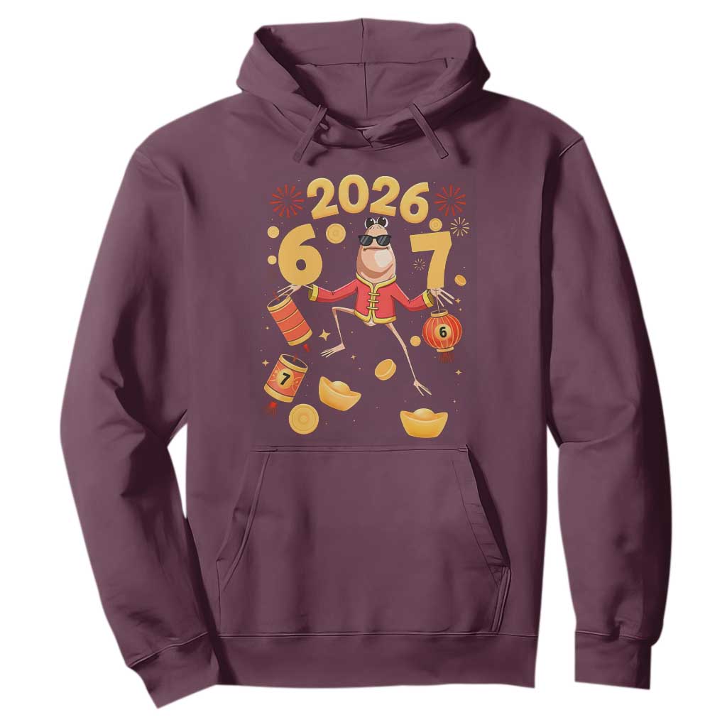 Funny Marcus The Worm Six Seven Meme Hoodie Lunar New Year 2026 Gift TS12 Maroon Print Your Wear