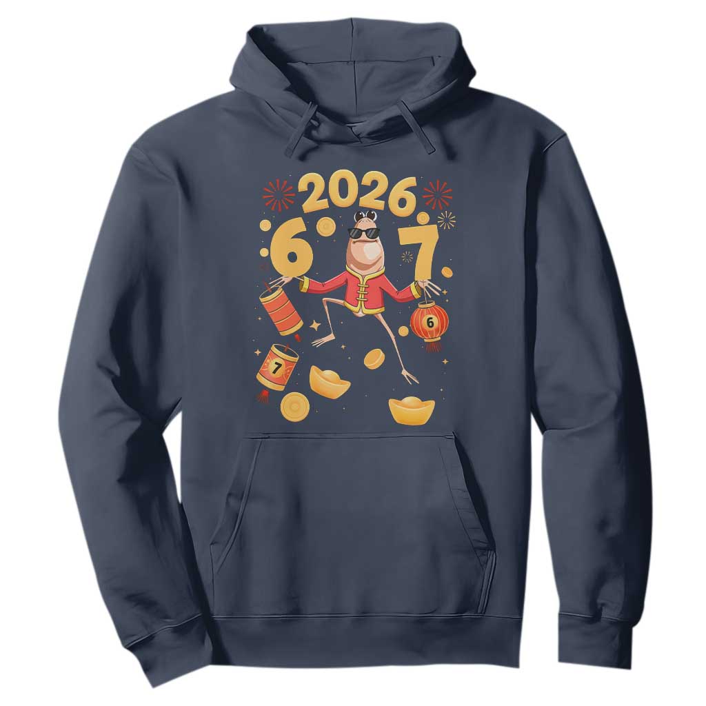Funny Marcus The Worm Six Seven Meme Hoodie Lunar New Year 2026 Gift TS12 Navy Print Your Wear